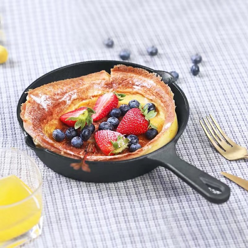 Cast Iron Skillet 3-Piece Set Pre-Seasoned Pan Cookware Set - 10", 8", 6" Pans Great For Frying, Saute, Cooking, Pizza Black