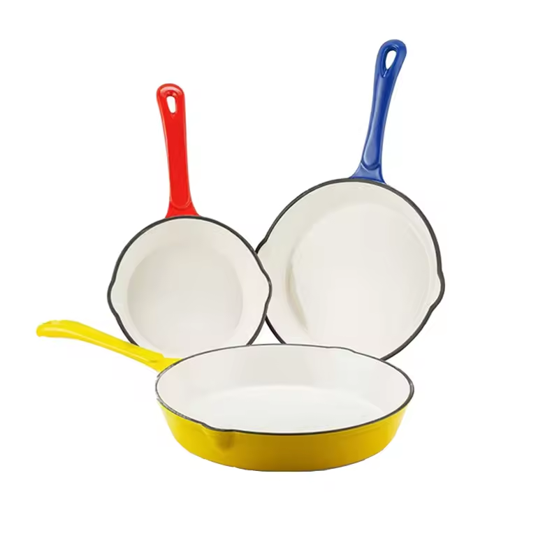 Hot Selling Colorful Mini Skillet Kitchen Restaurant Multi-Function Non-Stick Fry Pan Cast Iron household Enamel Cookware Sets