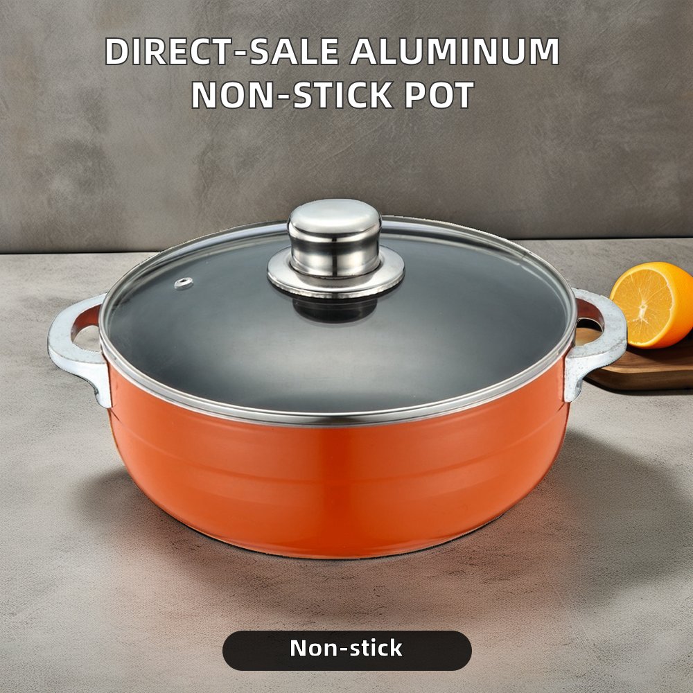 Heavy Gauge Eco-Friendly Aluminum Non-Stick Cookware Set Metal Pots