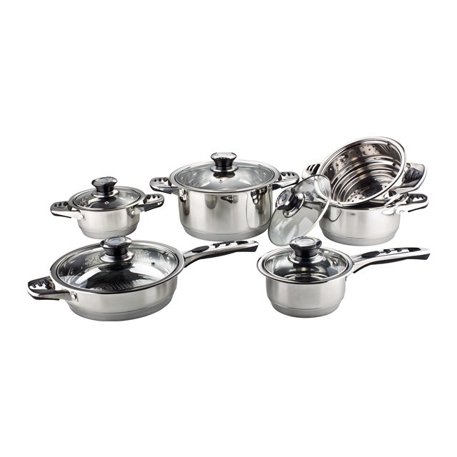 High Standard ZH-003 11Pcs Cookware Sets Kitchen Wares Stainless Steel And Pots And Pans Cookware Set Cooking