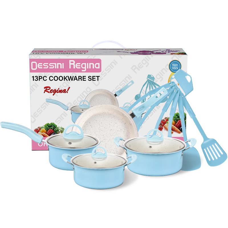 Minimalist Design Non-Stick Cooking Pot Set Cast Iron Cookware for Soup & Milk for Kitchen Use