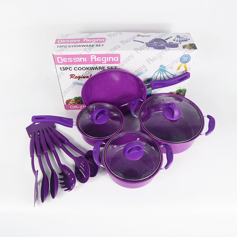 Minimalist Design Non-Stick Cooking Pot Set Cast Iron Cookware for Soup & Milk for Kitchen Use