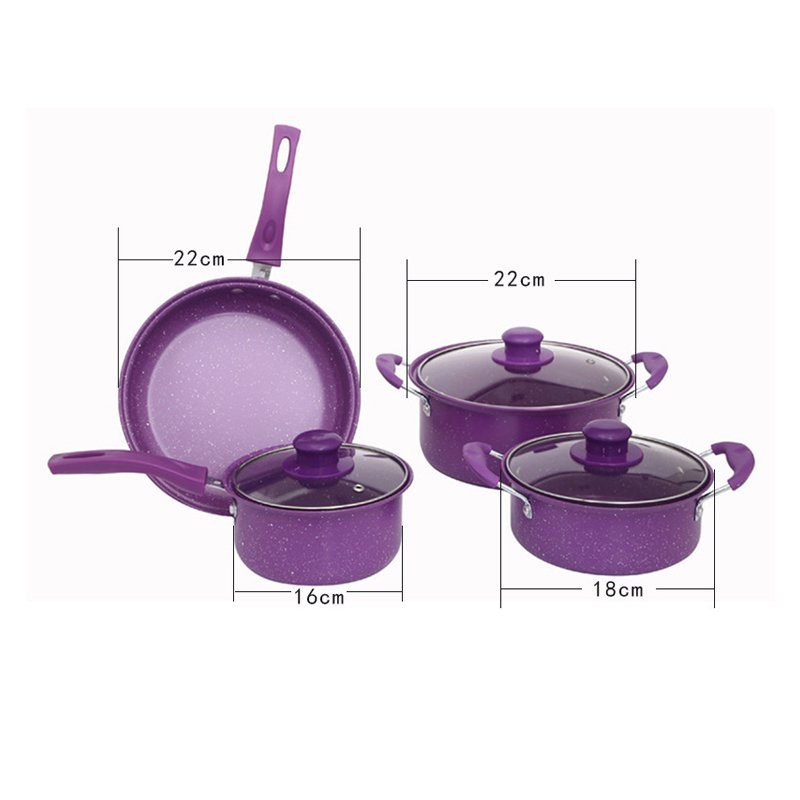 Minimalist Design Non-Stick Cooking Pot Set Cast Iron Cookware for Soup & Milk for Kitchen Use