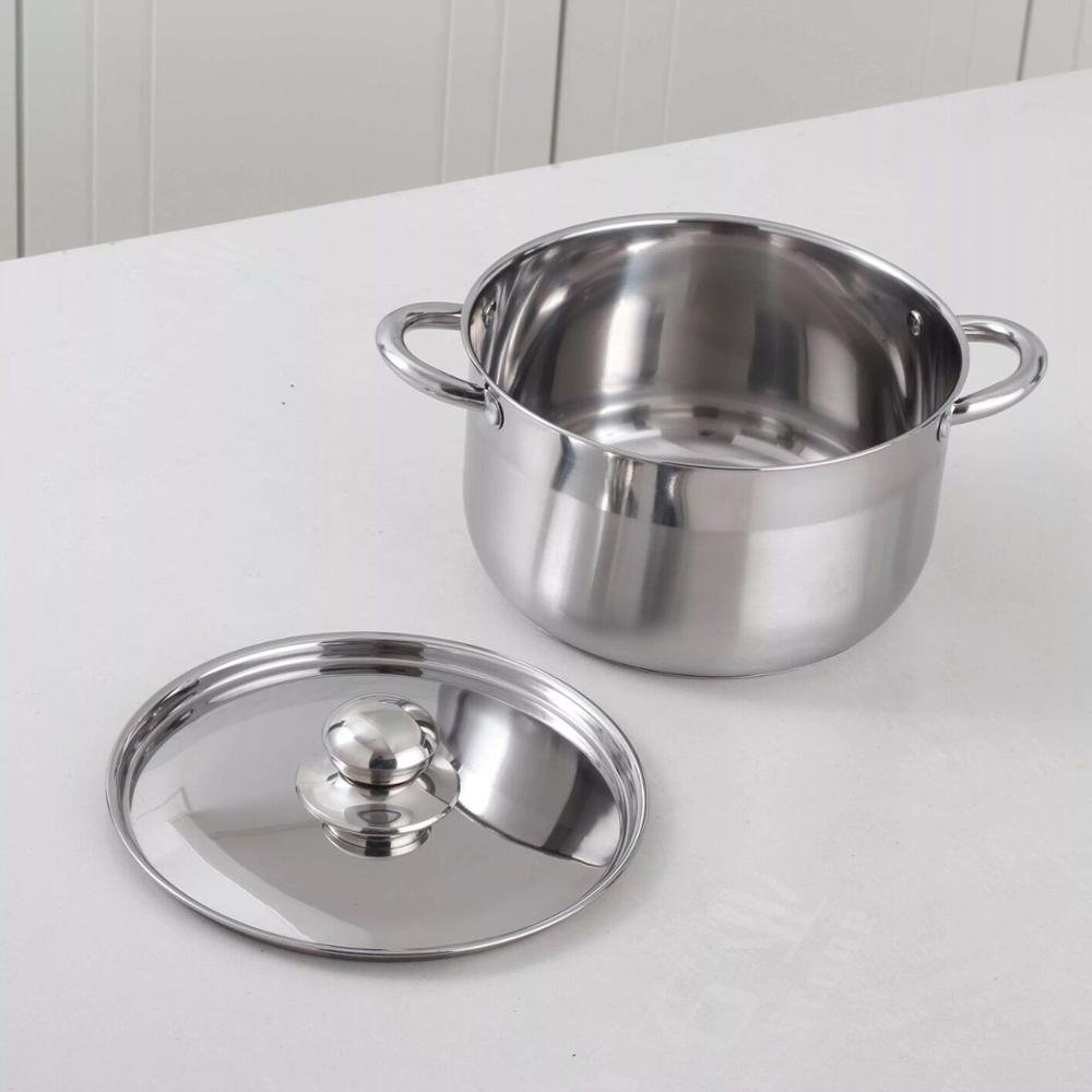 Multi Function Stainless steel kitchen cookware set cooking pot with steel lid