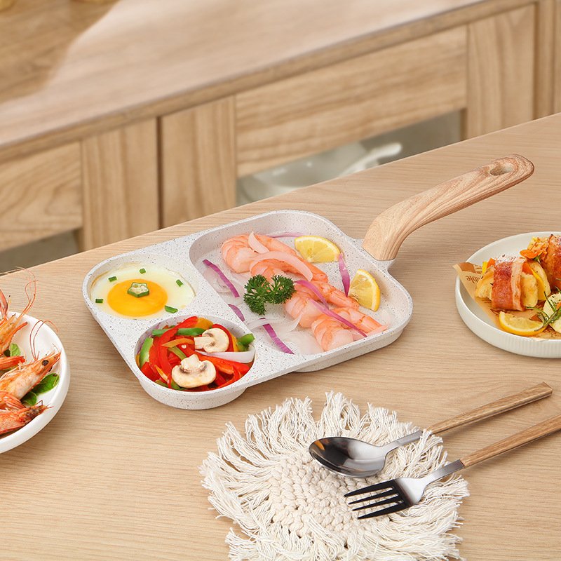 Household Gas Stove Induction Cooker Pan Egg Steak Pot Food Grade Maifanitum Nonstick Frying Pan Multifunctional Cookware