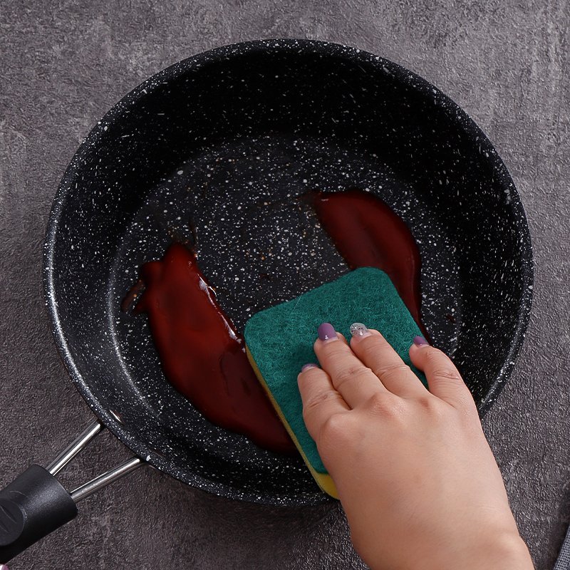 Hot Sale Multiple Sizes Frying Pan Non-stick Maifan Stone Cast Iron Anti-scalding Cookware Set with Lids