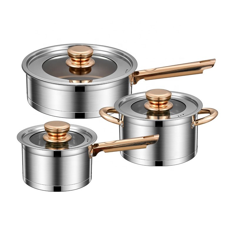 2024 Hot Sale 12Pcs Stainless Steel Cooking Pots And Pans Nonstick Kitchen Cookware Sets Pot Set Cookware Set
