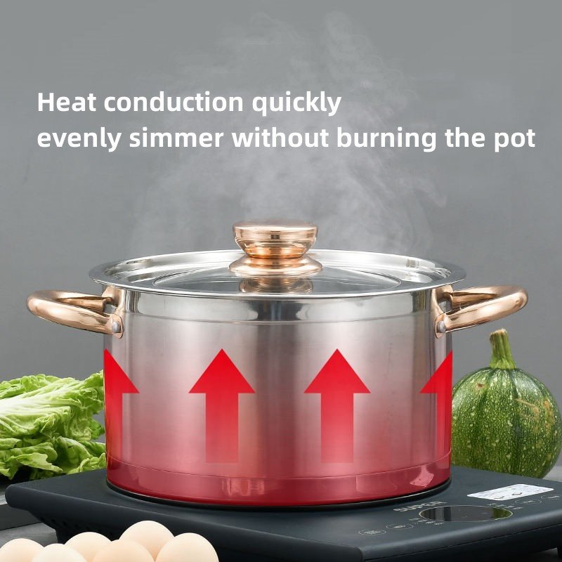 2024 Hot Sale 12Pcs Stainless Steel Cooking Pots And Pans Nonstick Kitchen Cookware Sets Pot Set Cookware Set