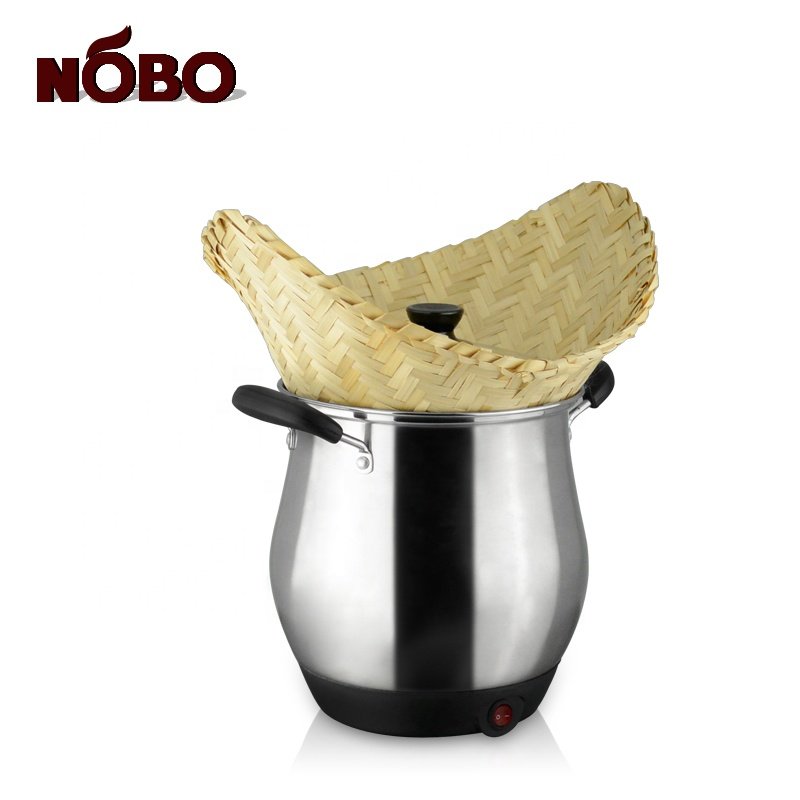 NOBO Kitchenware Camping Electric Cooking Pot Stainless Steel Cookware Set with Glass Lids
