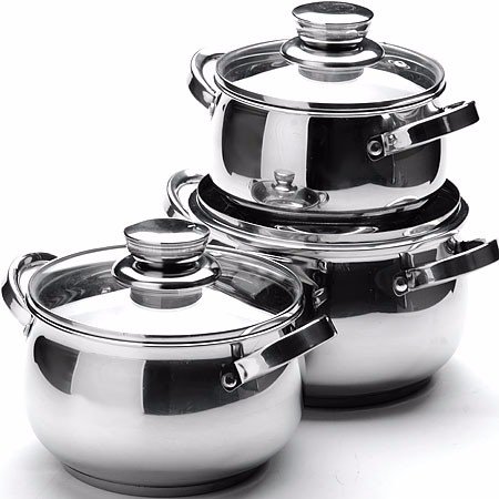 Factory Supply Gold Stainless Steel Cook Ware Pot with Nonstick Frypan