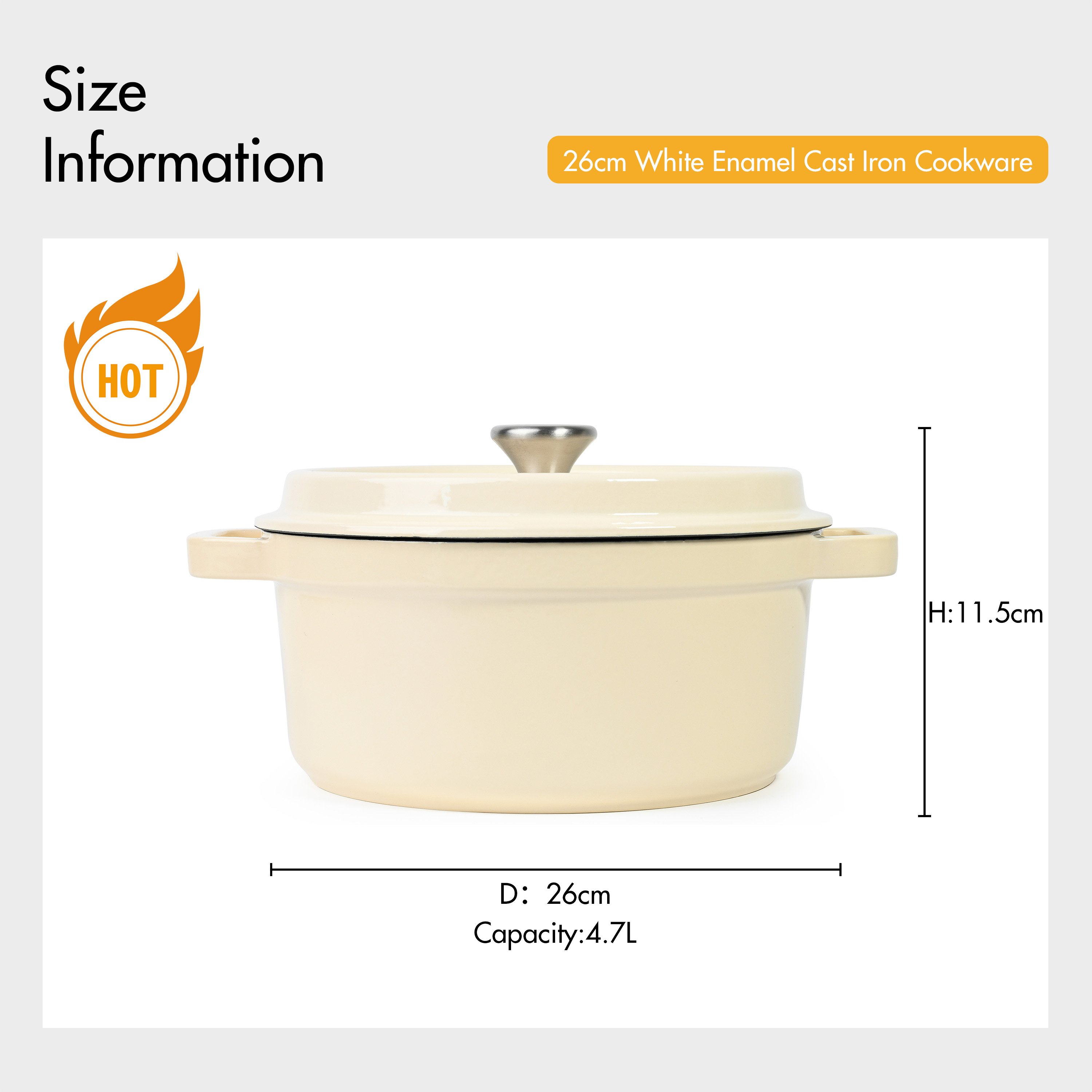 Raylon 30% OFF Wholesale Non Toxic Premium Enameled Cast Iron Cookware Set Enamel Yellow Coating Non Stick Dutch Oven Pot