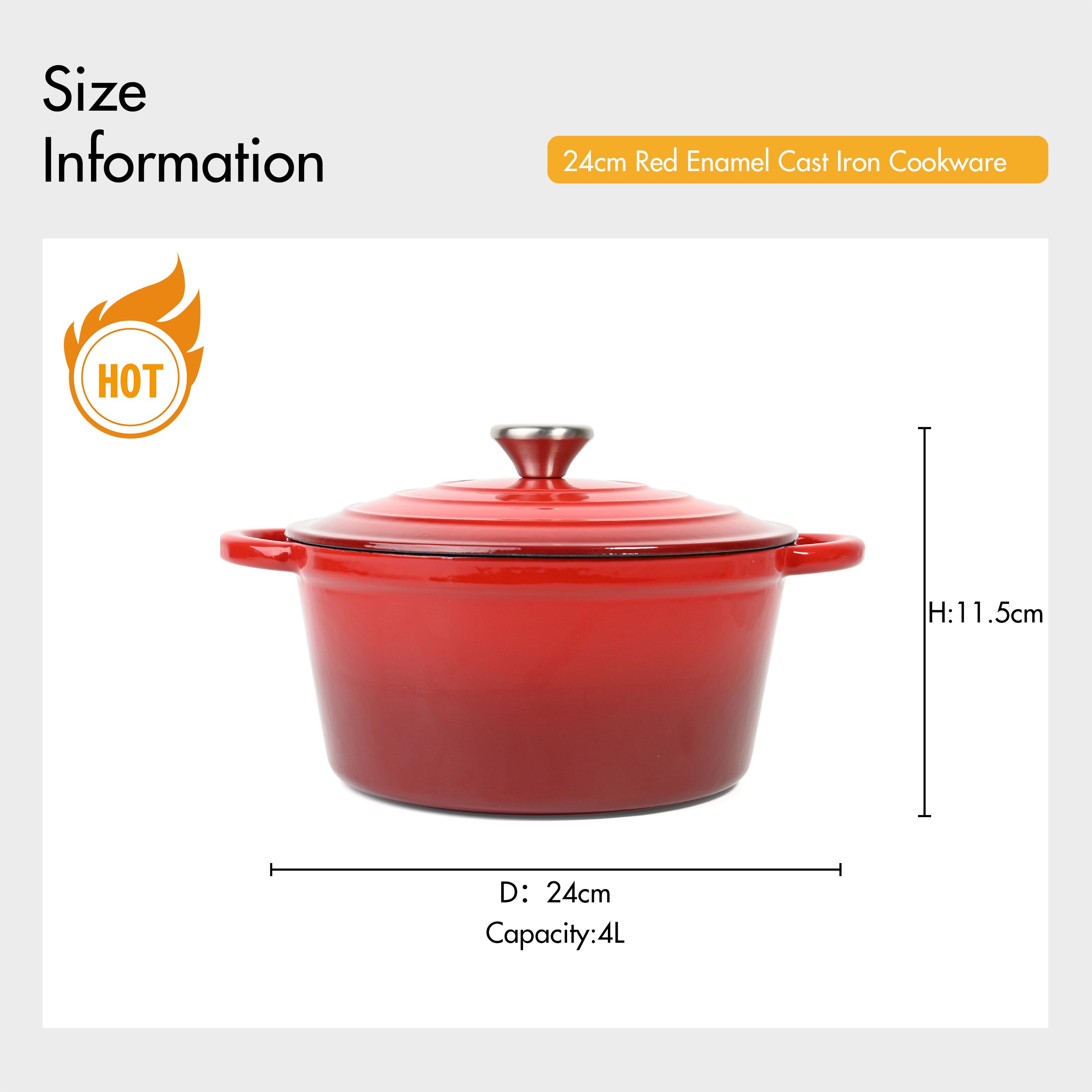 Raylon 30% OFF Wholesale Non Toxic Premium Enameled Cast Iron Cookware Set Enamel Yellow Coating Non Stick Dutch Oven Pot