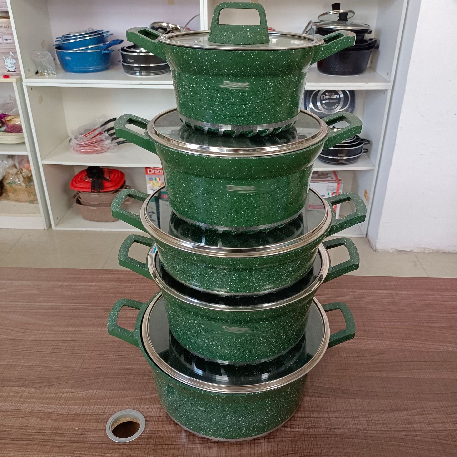 High quality granite cookware sets non stick marble aluminum cooking pots and pans wholesale kitchen cookware set