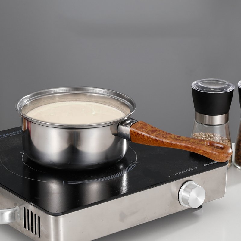 Hot sale stainless steel cookware set with brown bakelite