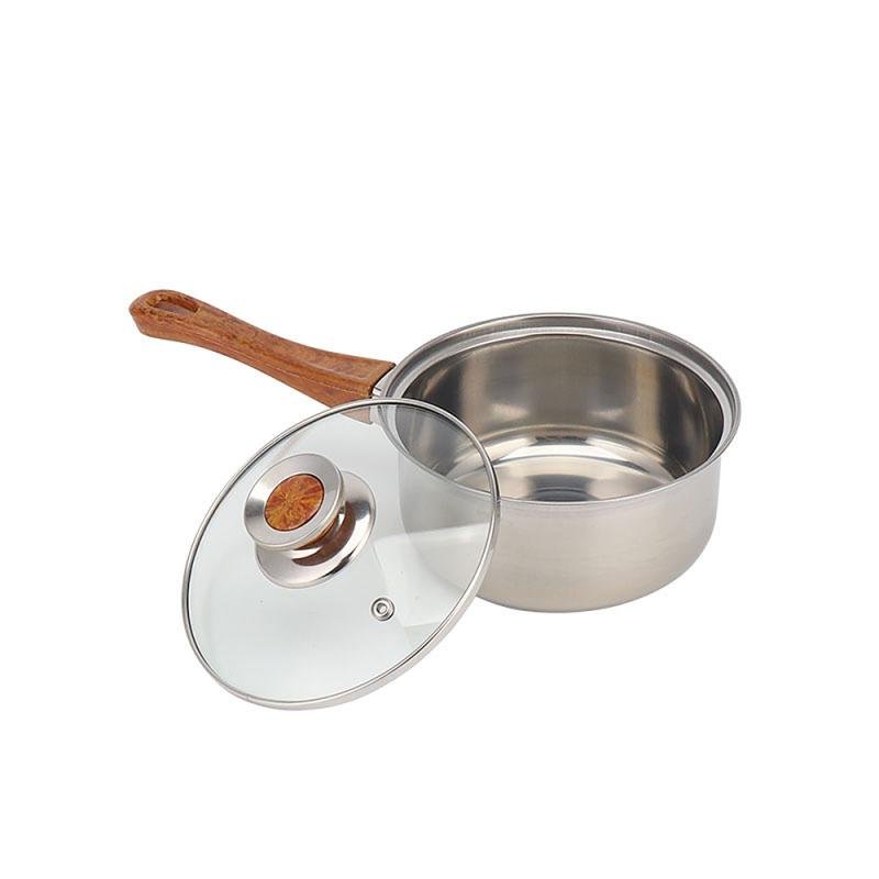Hot sale stainless steel cookware set with brown bakelite