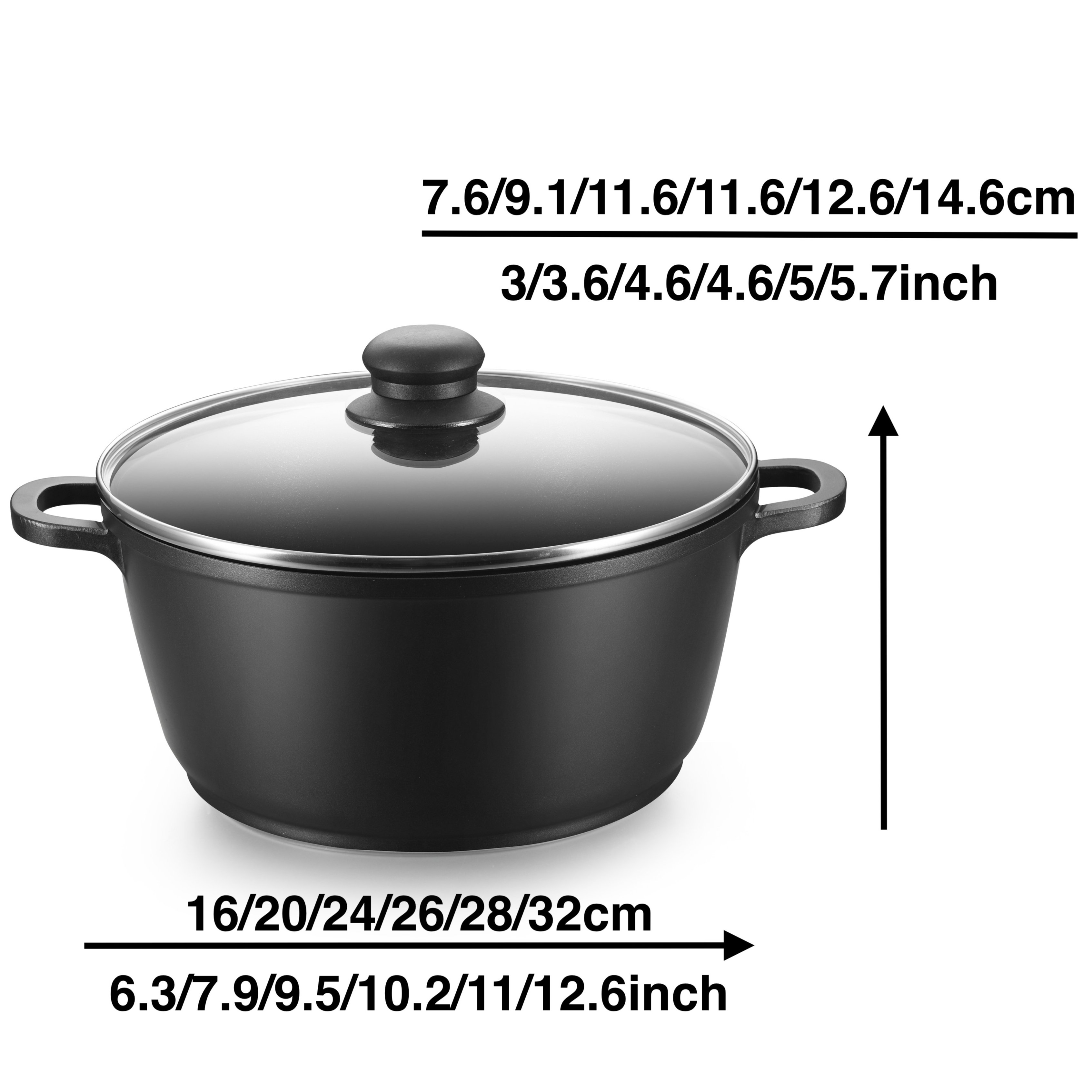 OEM Marble Granite Series Cookware Nonstick Coating Cast Aluminum Cookware Sets with Lid