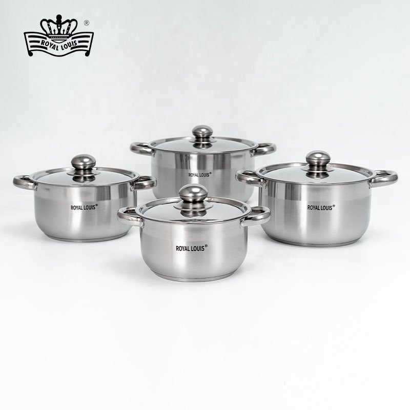 Africa wholesale 8PCS Stainless Steel Pot Cookware Set Household Soup Pot Cookware Hot Selling kitchenware