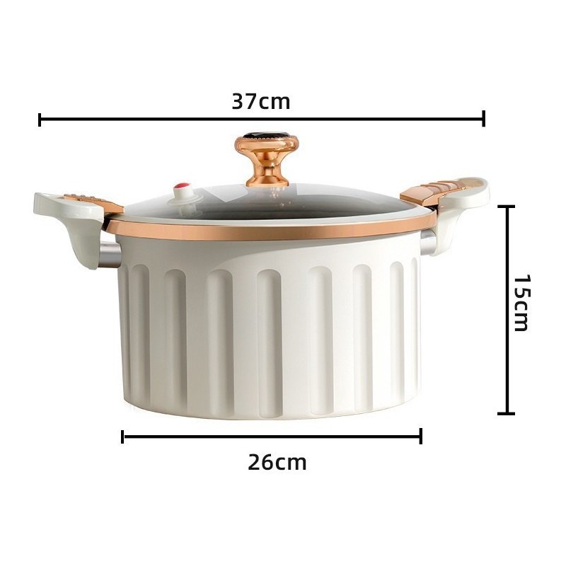 Large Capacity Non Stick Cookware Sets Micro Pressure Cooker Maifan Stone Soup Pot Push Pull Lock Pressure Pot with Lid