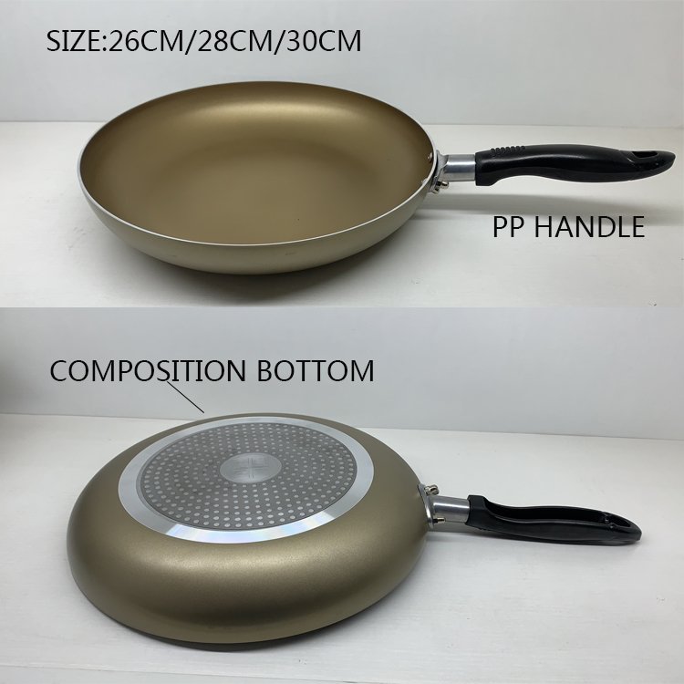 Factory whole sale golden color Non Stick 28 30 32 cookware sets nonstick aluminum Fry Pan multiple sizes aluminum cookware set