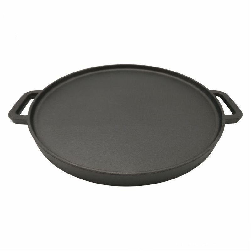 Large Griddle Pan Double-sided Grill Plate Pre-seasoned Round Cast Iron Pan set Country Restaurants Caterers & Canteens 30cm