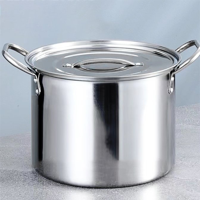4PCS Large capacity Stainless Steel Pot Kitchen Cookware Set Deep Stock pot Cooking Casserole Soup Pot