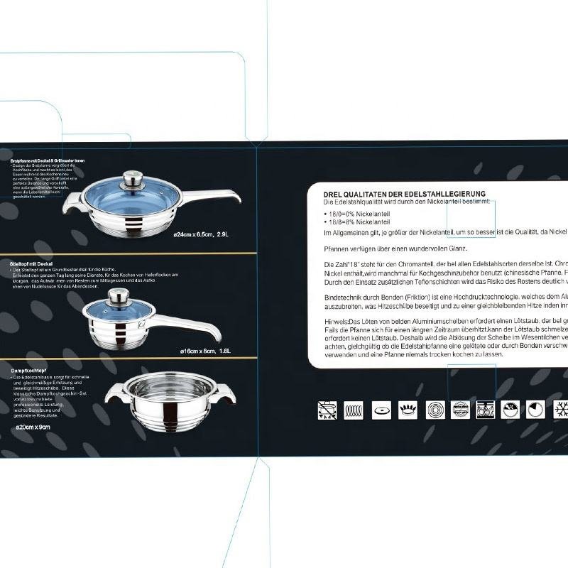 140pcs stainless steel cooking pot cookware set