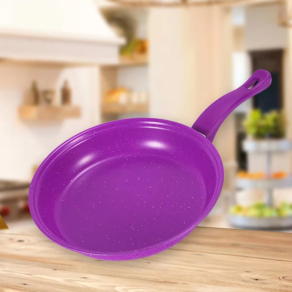 Can Kitchen non stick kitchen items purple Sauce pan non stick cookware set