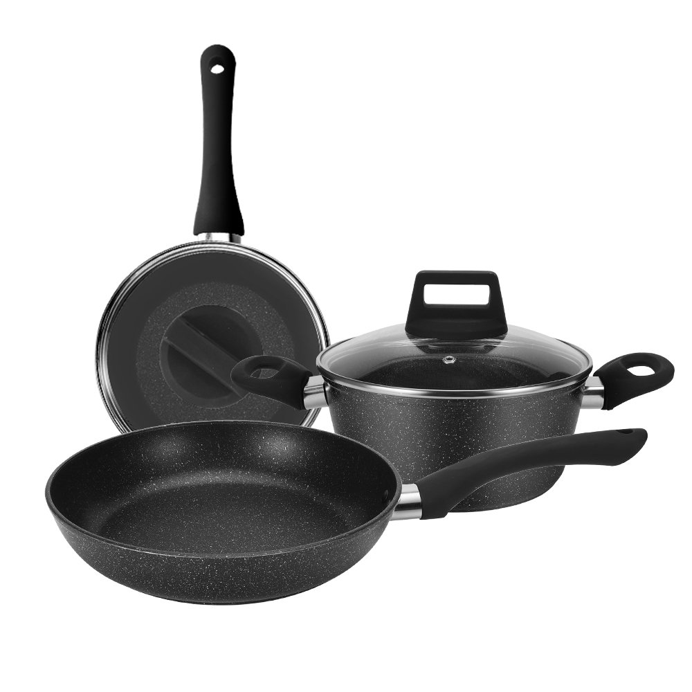 Homed Aluminium Forgged pans non stick pots cookware set cooking