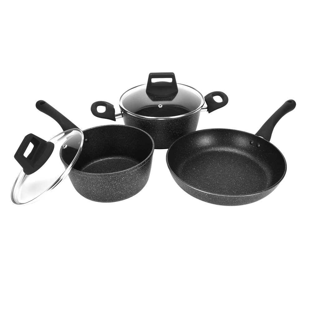 Homed Aluminium Forgged pans non stick pots cookware set cooking