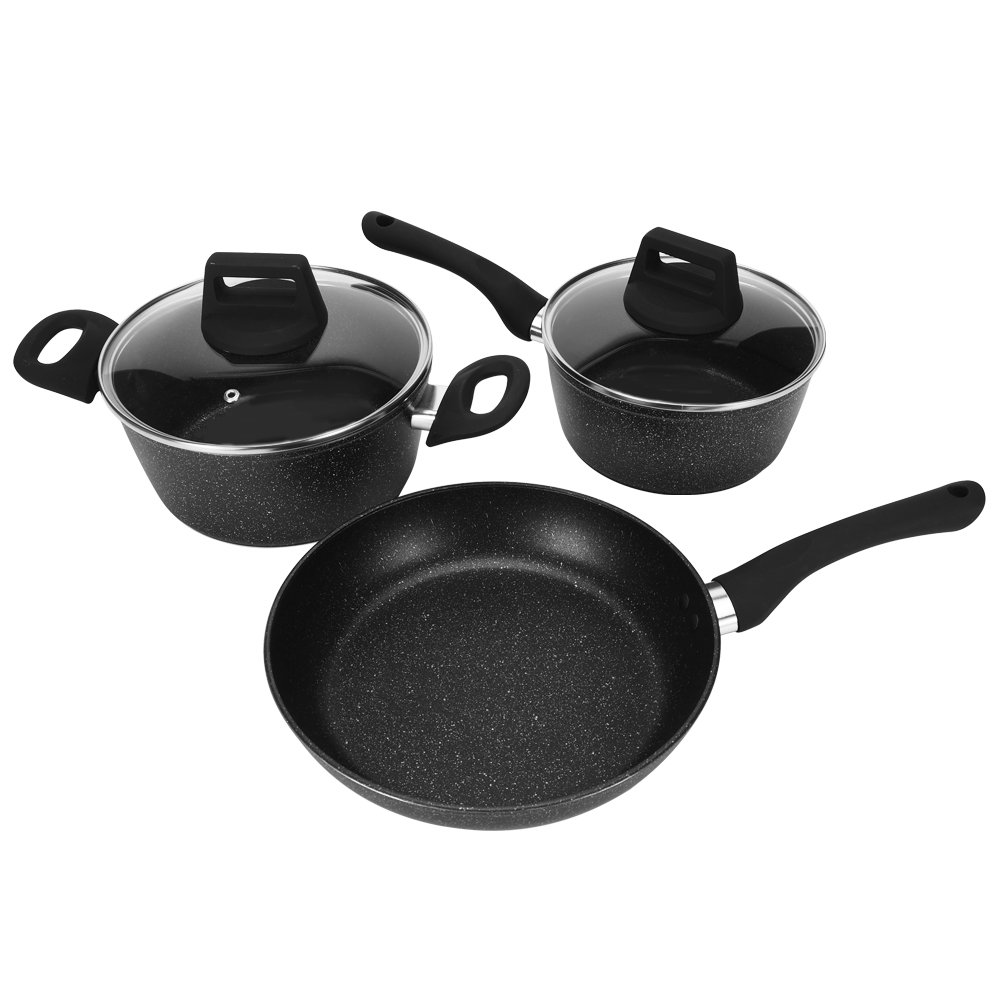 Homed Aluminium Forgged pans non stick pots cookware set cooking