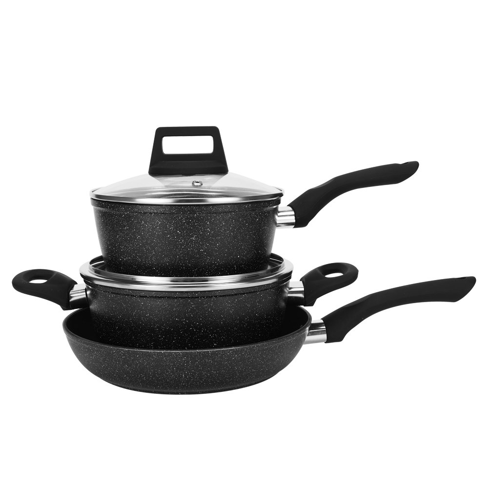 Homed Aluminium Forgged pans non stick pots cookware set cooking