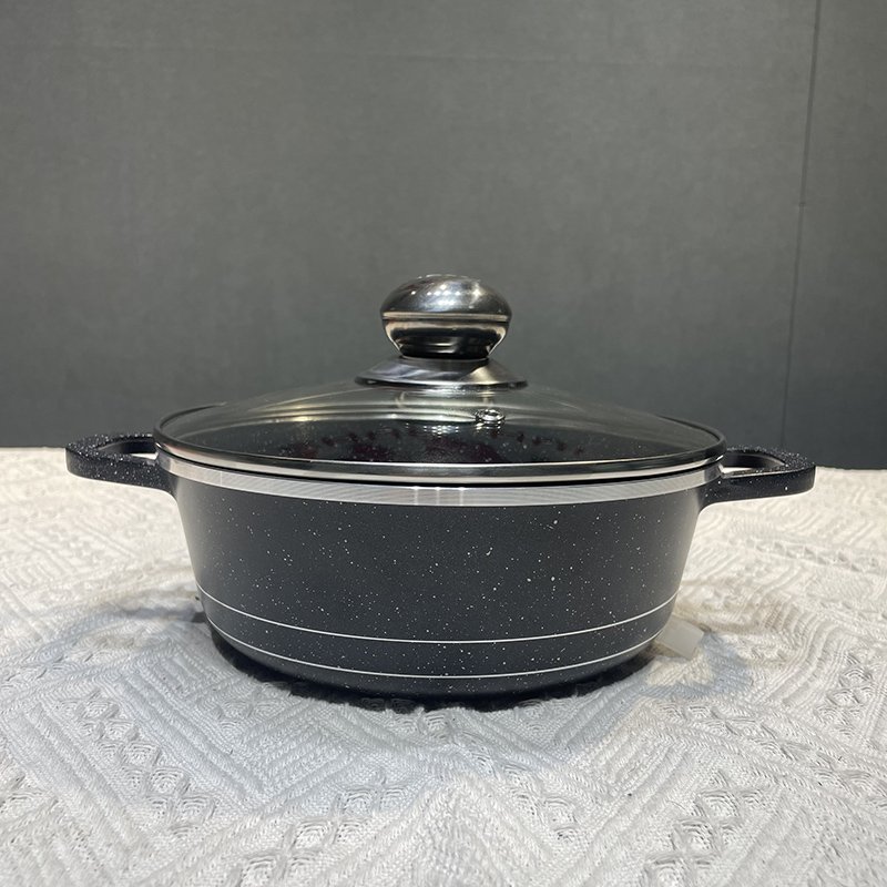 12pcs Granite Cookware Set Non-stick Frying Pan Die Cast Aluminum Marble Cookware Set
