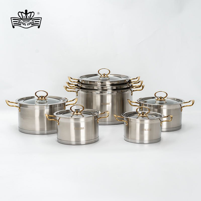 Royal Louis Multi-size combination 6pcs cooking pots sets 6pcs Induction cookware Stainless Steel Cookware set Soup Pots
