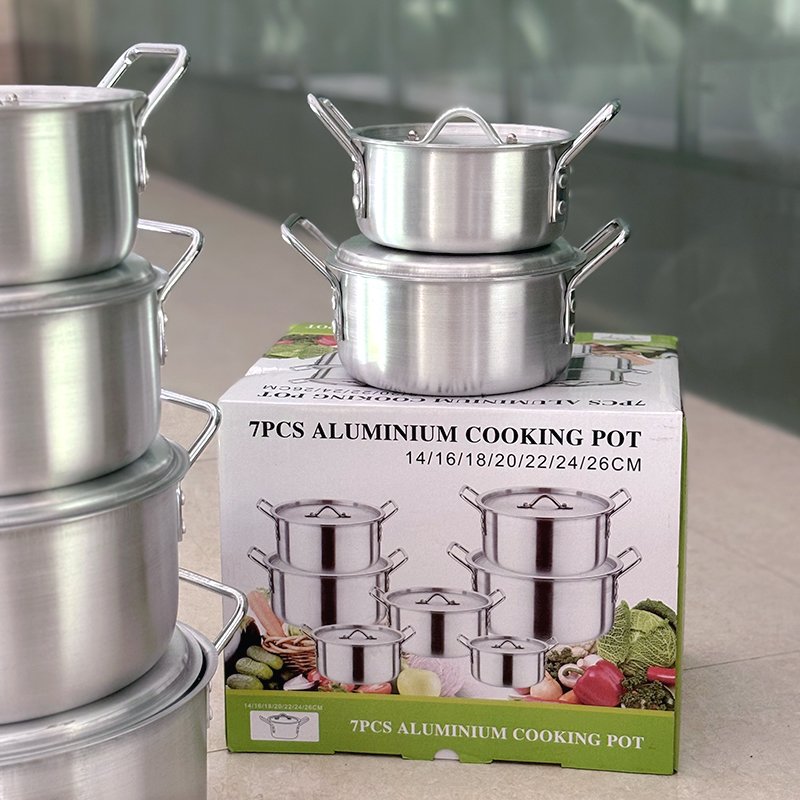 Aluminum 14pcs cookware set kitchen pot set cooking ware stock pots ollas de cocin soup pots ollas de cocin