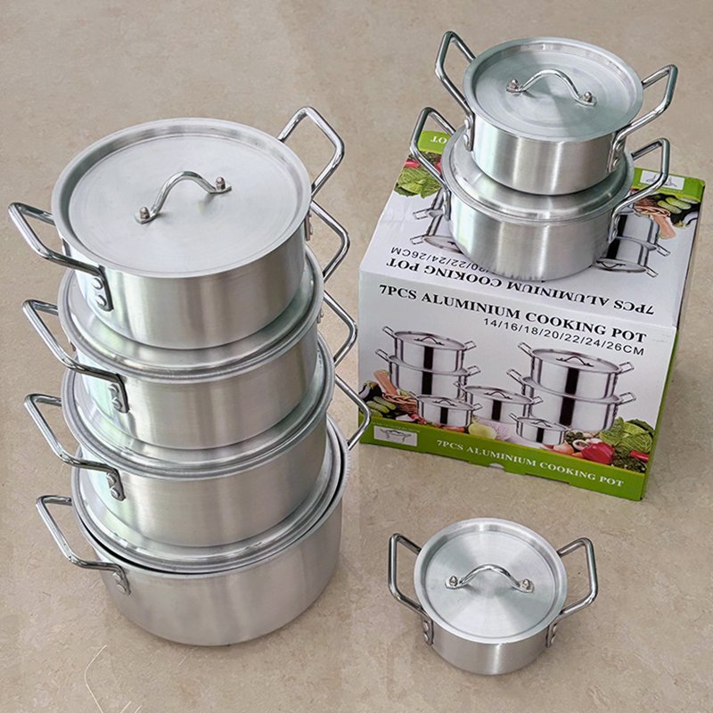 Aluminum 14pcs cookware set kitchen pot set cooking ware stock pots ollas de cocin soup pots ollas de cocin