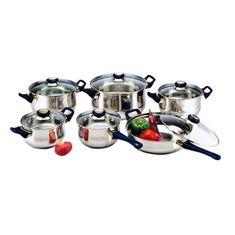 Prestige Bakelite Cover Beads Utensils 12pcs Surgical Cooking Pot Stainless Steel Cookware Sets