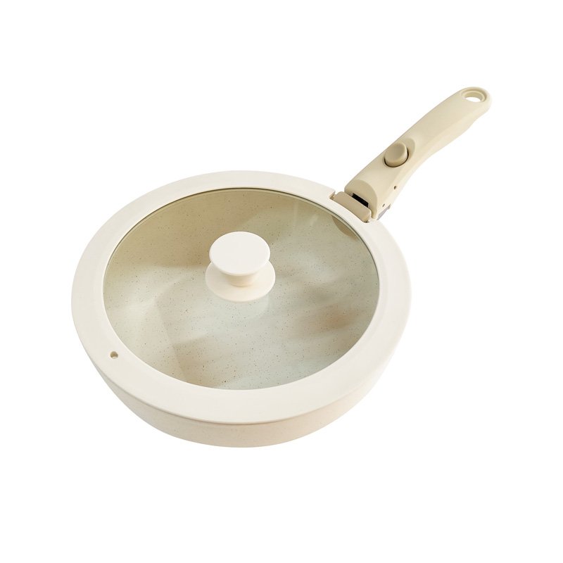 Wholesale 9pcs Aluminum Nonstick Cookware Set Kitchen Pots Pans Stainless Steel Removable Handle Induction Bottom Ceramic Metal