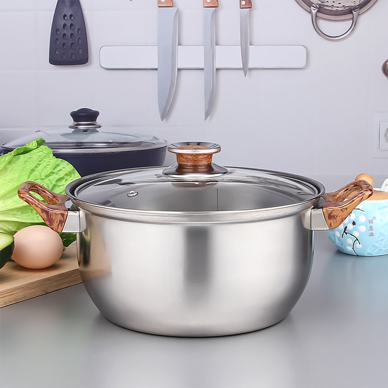 Hot Selling 12 Pcs Cooking Pot Set Stainless Steel Pot Cookware Set With Glass Lid