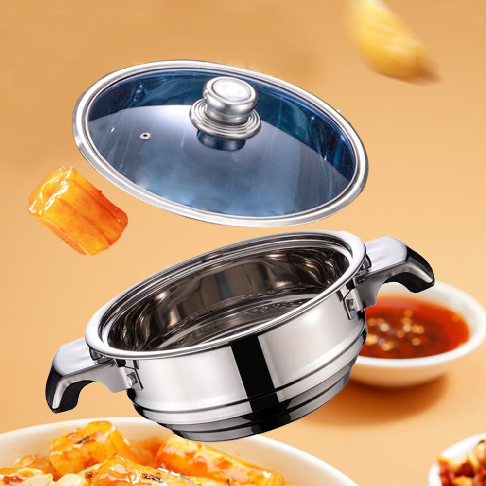 High Quality 201 Stainless Steel Pan Frying Pan Steel Pot Stainless Pot Set With Glass Lid Stainless Steel Pot Set Cookware