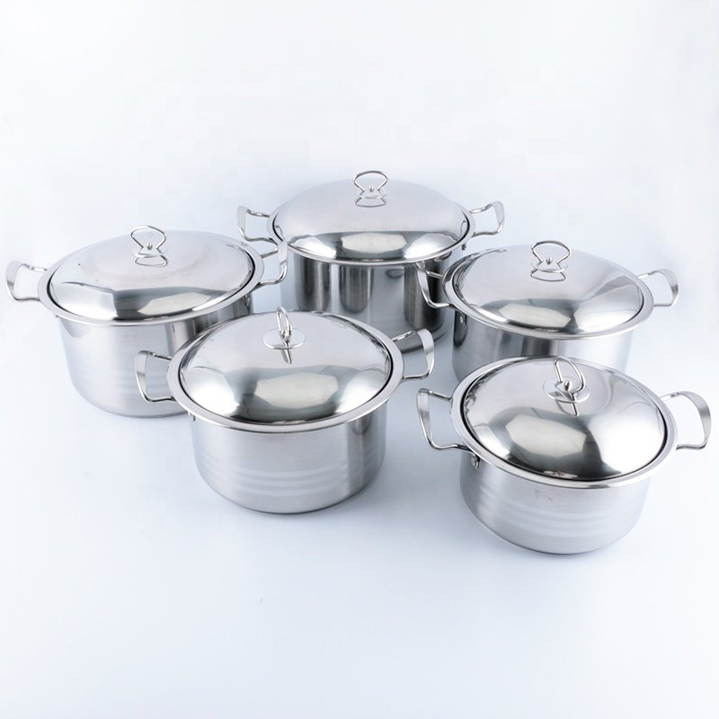 Multifunctional Cookingware Set Stainless Steel 10 Pcs Cooking Soup Pot Set marmites inox home Casserole