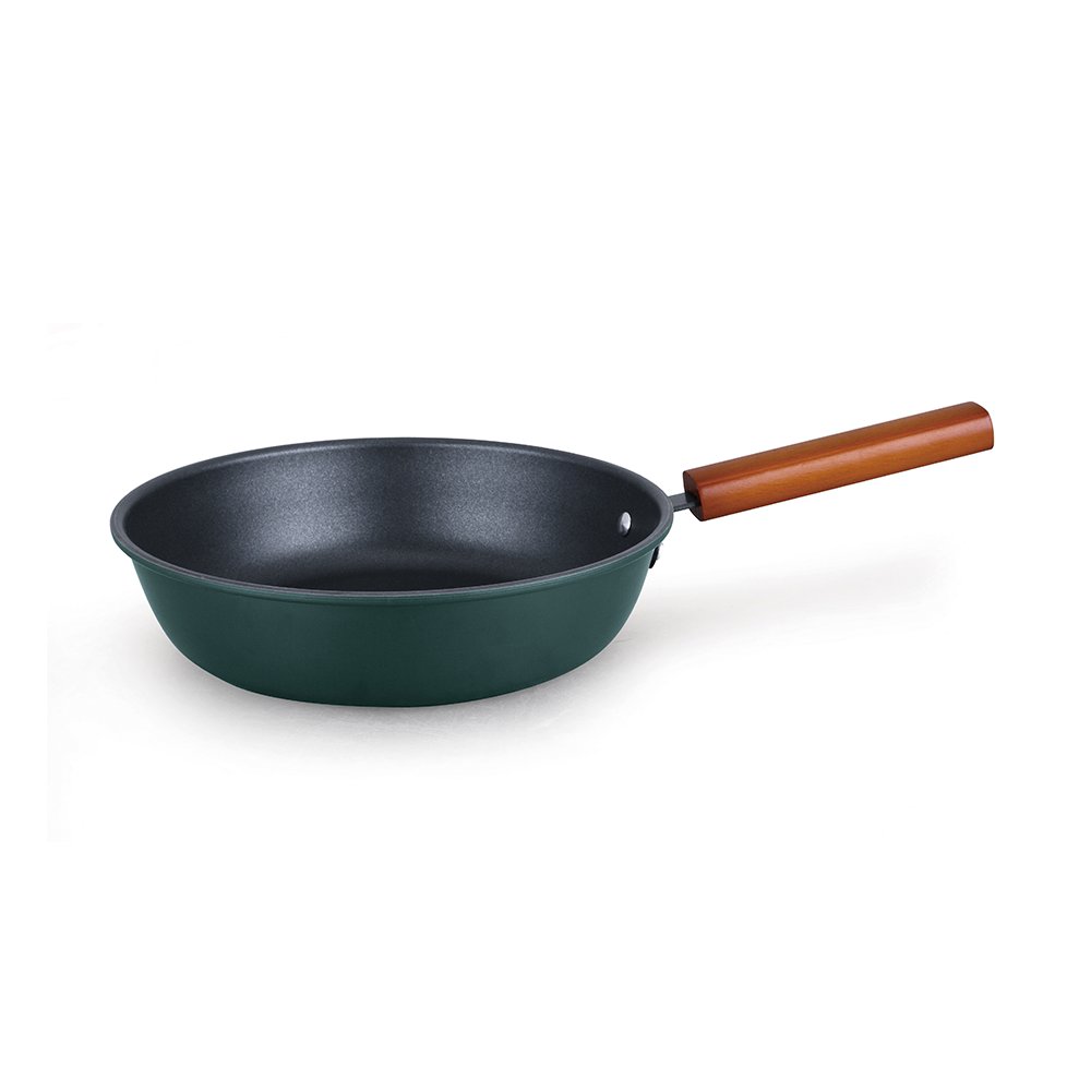 Outdoor Cast Iron nonstick Cookware Set Pots and Pans with Wooden Handle
