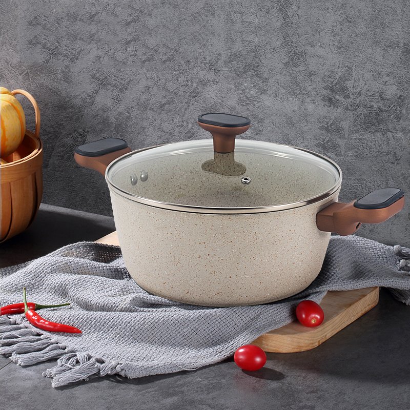 Hot sale home cooking aluminum pot set of 8 pieces Feel free to match Nonstick cookware set Aluminum alloy cookware set