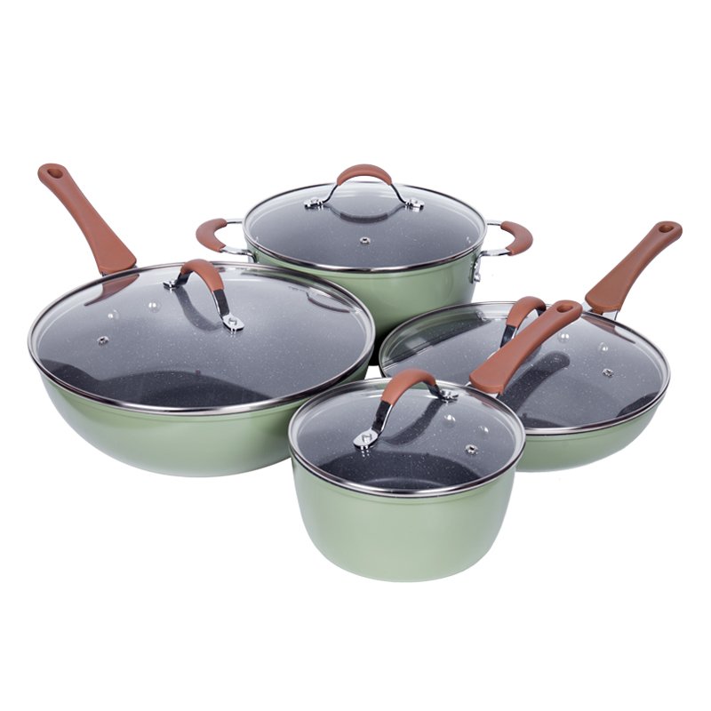 Hot selling design aluminum cookware sets cooking pot workable price 20/24/28cm casserole