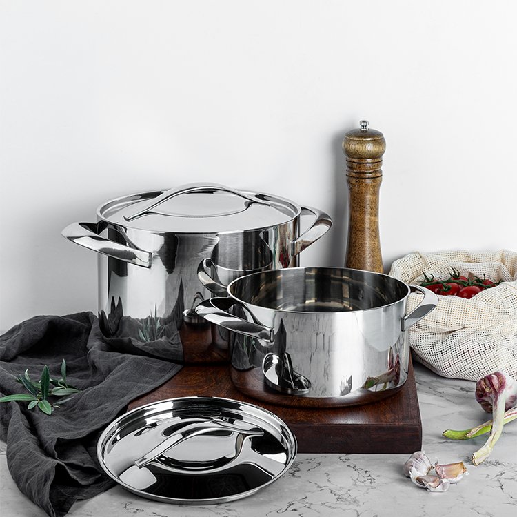 Top Quality 3ply Stainless Steel Honeycomb Casserole Saucepan Cookware Sets Non Stick Cooking Pot Set