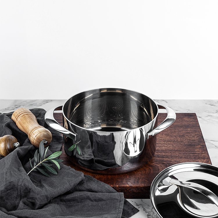 Top Quality 3ply Stainless Steel Honeycomb Casserole Saucepan Cookware Sets Non Stick Cooking Pot Set