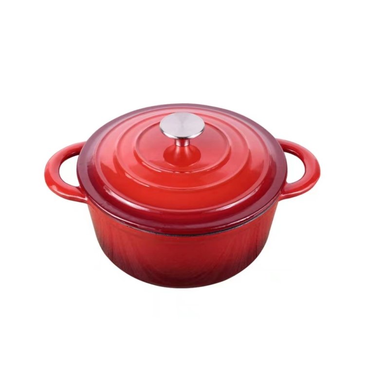 Kitchenware Quality Casserole Cooking Pots Pans 7 pcs Non Stick Enamel Cast Iron Cookware Set