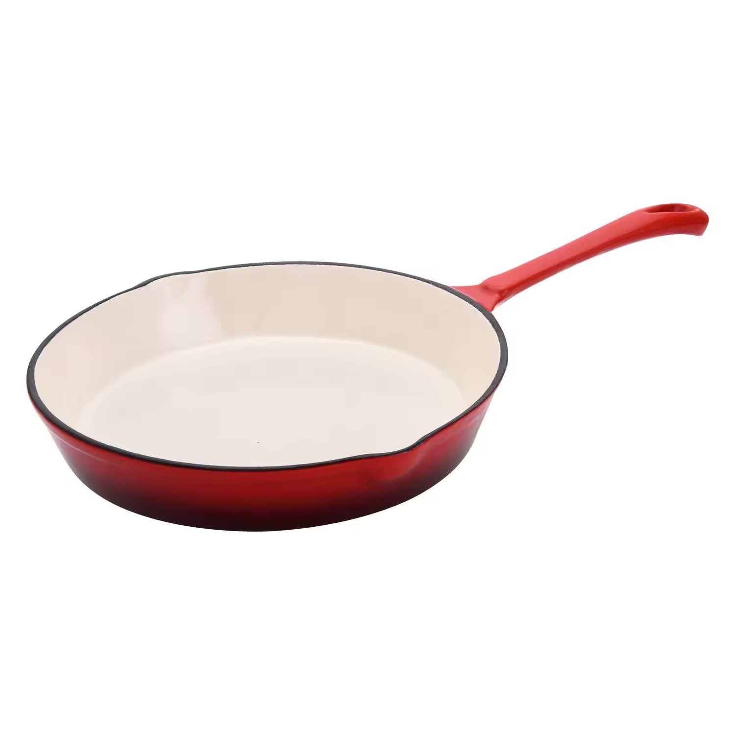Factory Customized Wholesale 10 Inch red yellow Egg steak Fried Roasting Skillet Round Nonstick Frying Pan Enamel Cast Iron Pan