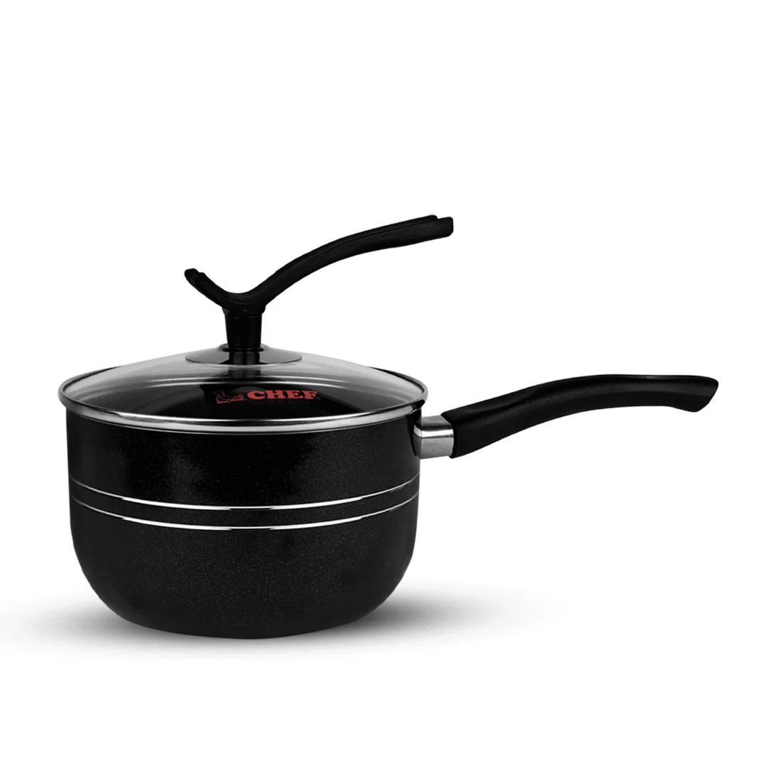 CHEF PREMIUM QUALITY NONSTICK COOKWARE SET/ -323 (15PCS) NEW MODERN DESIGN WITH EASY TO STAND LID
