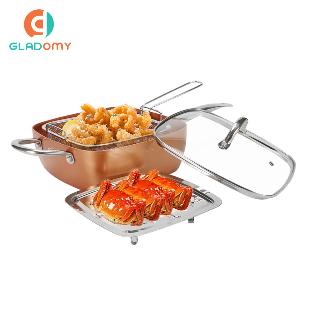 Multi functional integrated pot pressed Aluminium Cookware Set