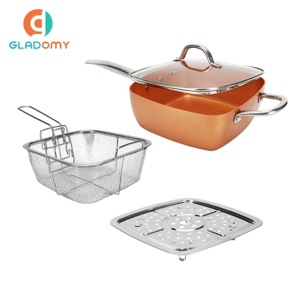 Multi functional integrated pot pressed Aluminium Cookware Set